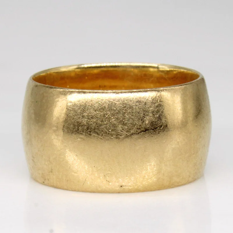 Customized Silver Jewelry For Unique Style 10k Yellow Gold Wide Band | SZ 6.25 |