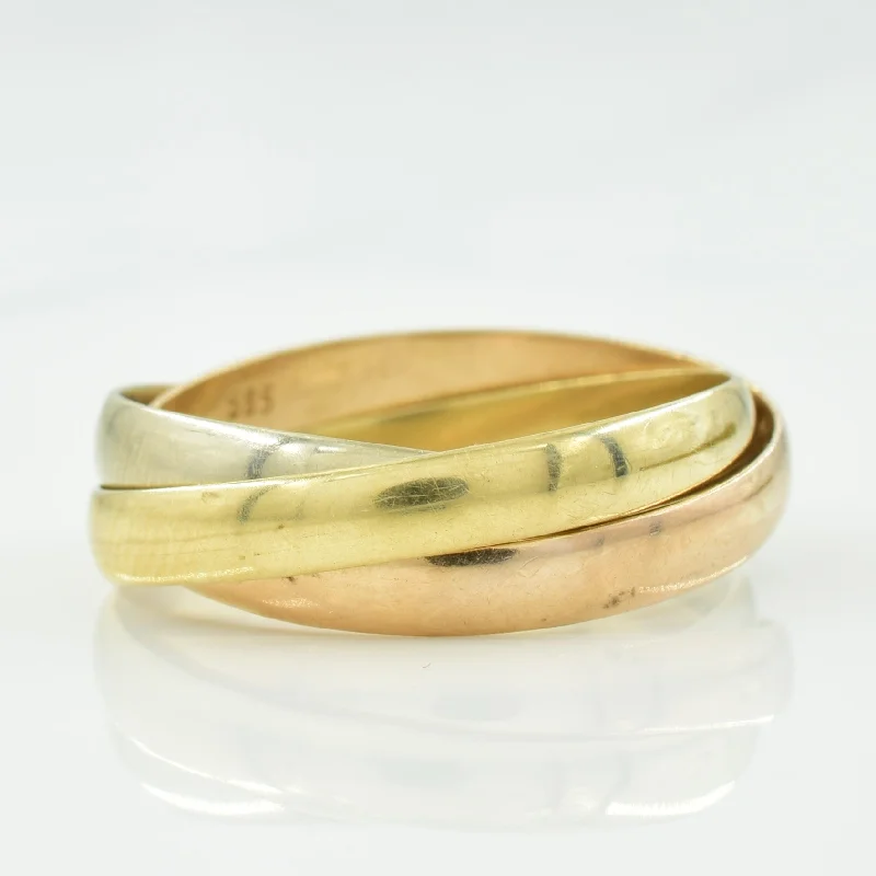 Shop Handcrafted Jewelry At Special Promotional Rates 14k Tri Tone Gold Ring | SZ 8 | Shop Handcrafted Jewelry At Special Promotional Rates 14k Tri Tone Gold Ring | SZ 8 |