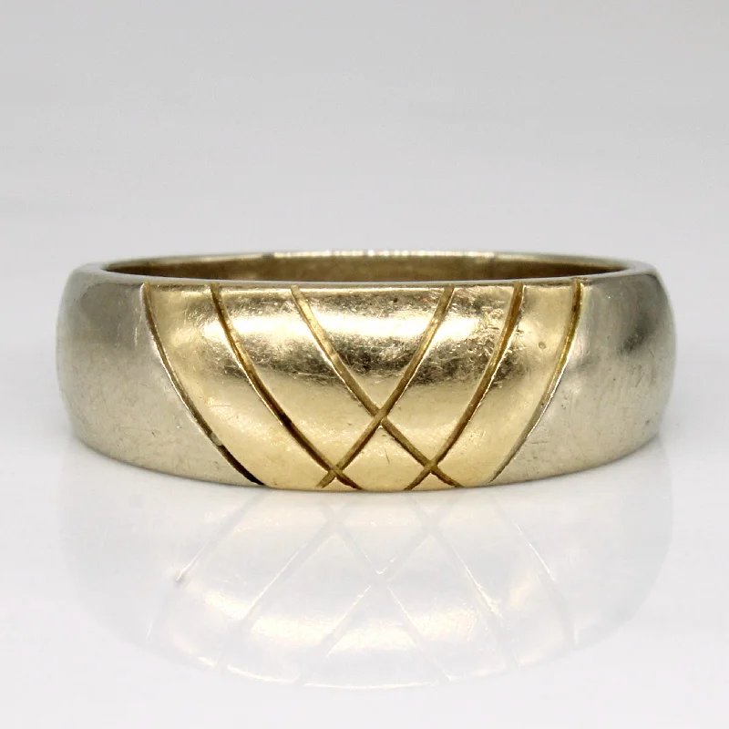 Handmade Pearl Jewelry For Timeless Elegance 14k Two Tone Gold Ring | SZ 7.25 |