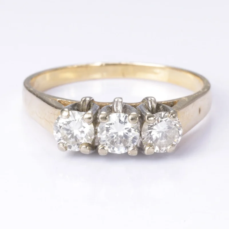 Limited-Time Offer On Elegant Jewelry Pieces 14k Three Stone Diamond Ring | 0.74ctw | SZ 7 Limited-Time Offer On Elegant Jewelry Pieces 14k Three Stone Diamond Ring | 0.74ctw | SZ 7