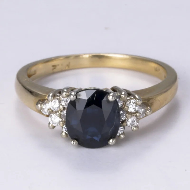 Elegant Designs, Unbeatable Discounts – Shop Jewelry Now 14k Yellow Gold Blue Sapphire and Diamond Ring | 1.30ct, 0.21ctw | SZ 6.25 Elegant Designs, Unbeatable Discounts – Shop Jewelry Now 14k Yellow Gold Blue Sapphire and Diamond Ring | 1.30ct, 0.21ctw | SZ 6.25