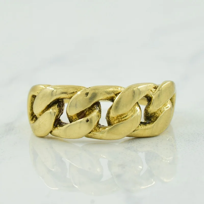 Shop Stylish Jewelry Now And Save Big 14k Yellow Gold Cuban Link Ring | SZ 5.75 |