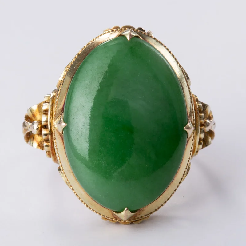 Bold And Beautiful Jewelry Now At Irresistible Prices 14k Yellow Gold Jadeite Ring |5.35ct | Sz 5.75 Bold And Beautiful Jewelry Now At Irresistible Prices 14k Yellow Gold Jadeite Ring |5.35ct | Sz 5.75