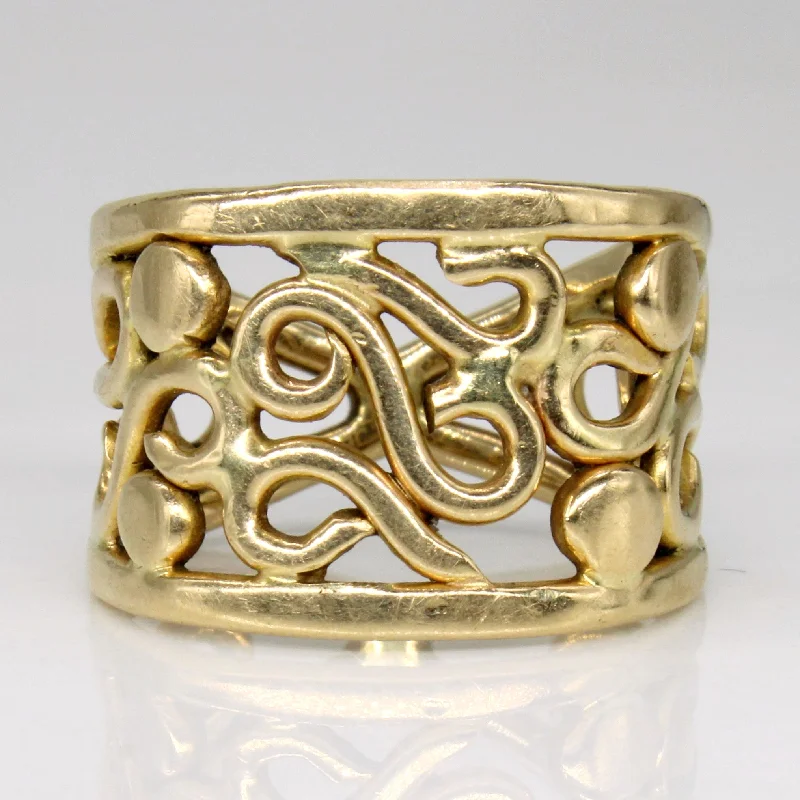 Trendy Minimalist Jewelry For Everyday Wear 14k Yellow Gold Lattice Ring | SZ 6.5 | Trendy Minimalist Jewelry For Everyday Wear 14k Yellow Gold Lattice Ring | SZ 6.5 |
