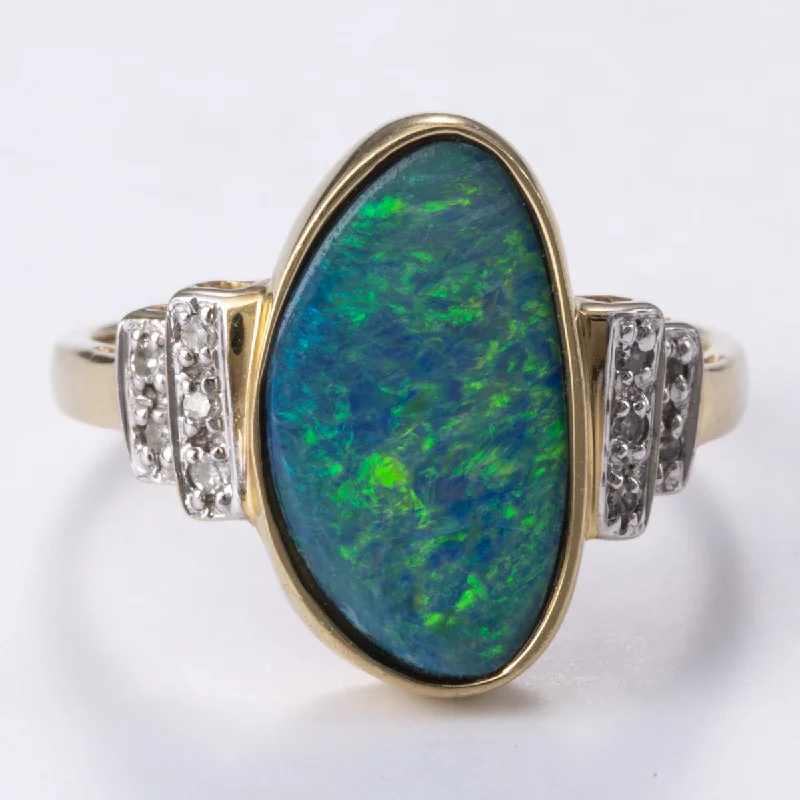 Once-A-Year Jewelry Sale – Grab Your Favorites Now 14k Yellow Gold Opal Doublet Ring | 2.00ct | Sz 6.5 Once-A-Year Jewelry Sale – Grab Your Favorites Now 14k Yellow Gold Opal Doublet Ring | 2.00ct | Sz 6.5