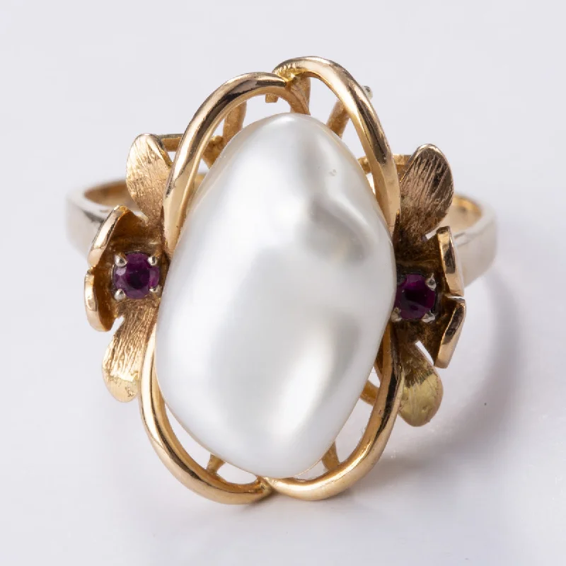 Jewelry Clearance Event – Stock Up Before It's Over 14k Yellow Gold Ruby and Pearl Ring | 0.06ctw | Sz 6.5 Jewelry Clearance Event – Stock Up Before It's Over 14k Yellow Gold Ruby and Pearl Ring | 0.06ctw | Sz 6.5