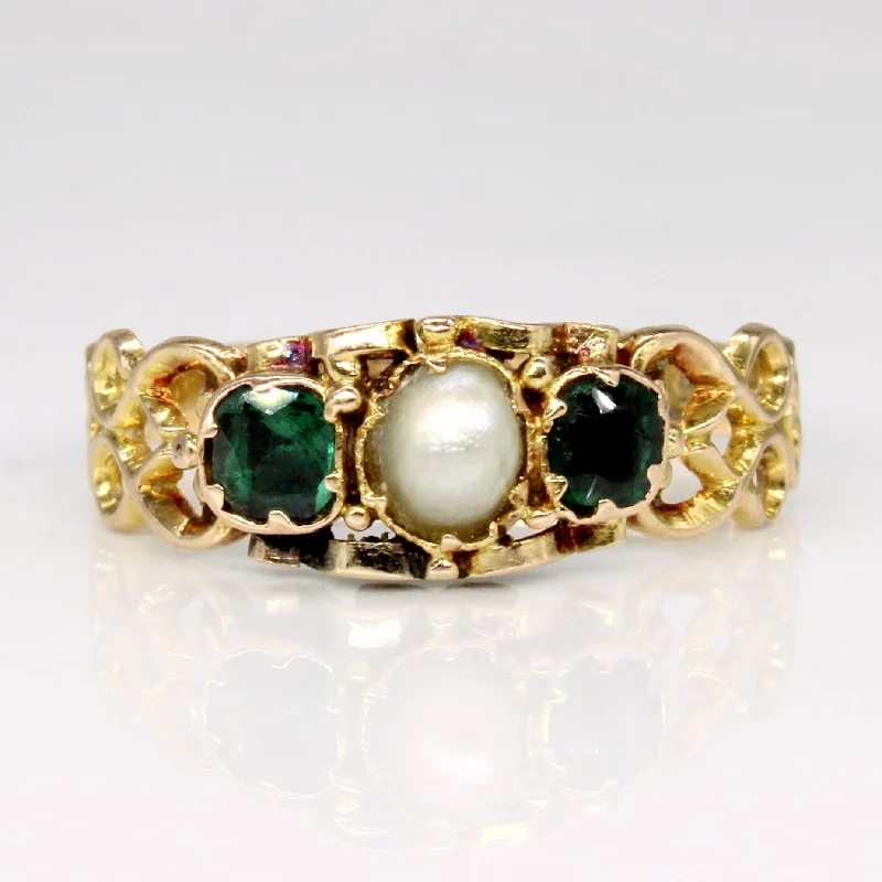 Get Your Favorite Jewelry At The Best Price 1860 Birmingham Pearl & Emerald Doublet Ring | 0.23ctw | SZ 6 | Get Your Favorite Jewelry At The Best Price 1860 Birmingham Pearl & Emerald Doublet Ring | 0.23ctw | SZ 6 |