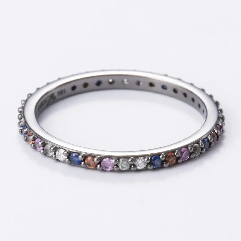 Must-Have Jewelry At Unbelievable Discounts 18k Gold Diamond and Multicolor Sapphire Ring | 0.07ctw, 0.33ctw | Sz 5 Must-Have Jewelry At Unbelievable Discounts 18k Gold Diamond and Multicolor Sapphire Ring | 0.07ctw, 0.33ctw | Sz 5