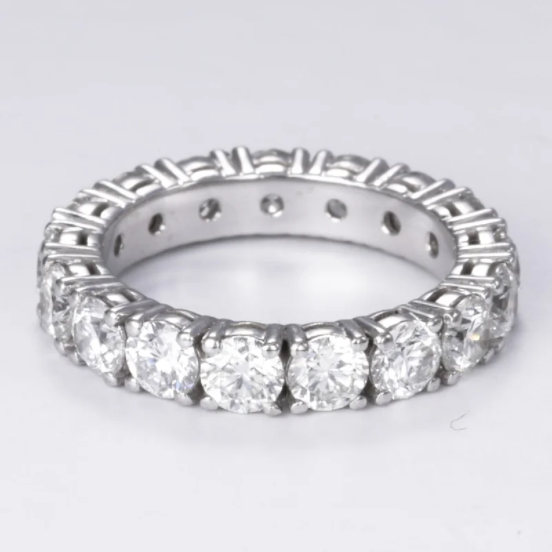 High-Quality Jewelry At A Fraction Of The Cost 18k White Gold Eternity Diamond Band | 3.90ctw| SZ 6.75