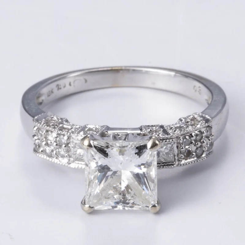 Bestselling Jewelry Now On Sale – Elevate Your Look 18k White Gold Pricess Cut Diamond Ring | 1.84ctw SI1 F/G VG | SZ 5.25 Bestselling Jewelry Now On Sale – Elevate Your Look 18k White Gold Pricess Cut Diamond Ring | 1.84ctw SI1 F/G VG | SZ 5.25
