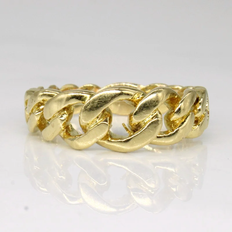 Exclusive Savings On Timeless Jewelry Pieces 18k Yellow Gold Curb Link Chain Ring | SZ 7.75 | Exclusive Savings On Timeless Jewelry Pieces 18k Yellow Gold Curb Link Chain Ring | SZ 7.75 |