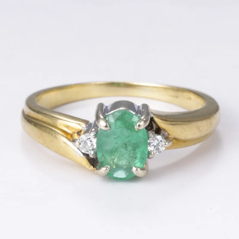 Limited-Time Offer On Premium Jewelry Collections 18k Emerald and Diamond Ring| 0.58ct, 0.06ctw | SZ 6.25 Limited-Time Offer On Premium Jewelry Collections 18k Emerald and Diamond Ring| 0.58ct, 0.06ctw | SZ 6.25