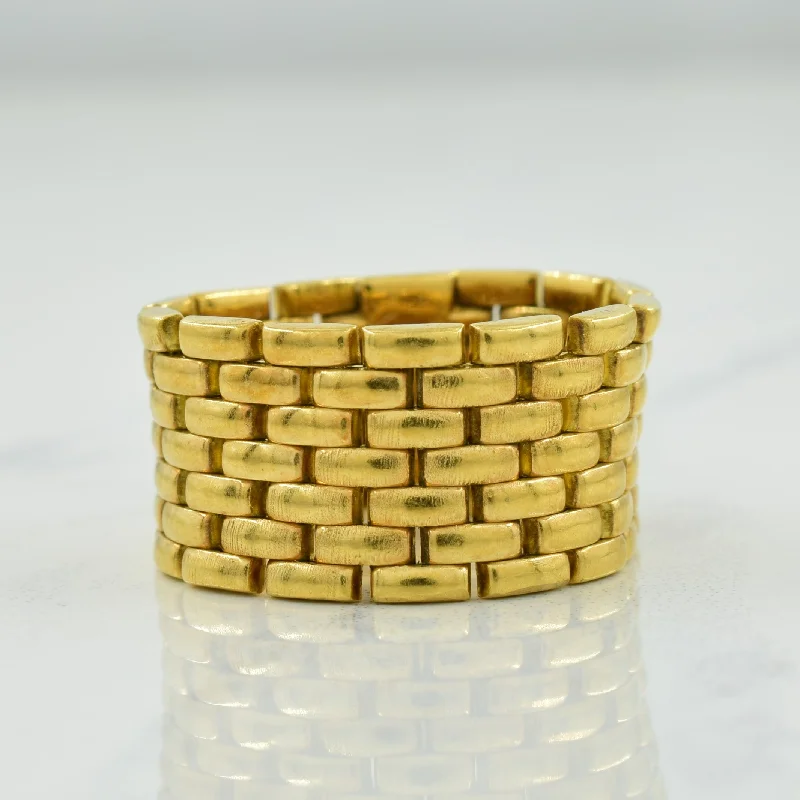 Flash Sale On Elegant Jewelry – Don't Miss Out 18k Yellow Gold Panther Chain Link Ring | SZ 6 | Flash Sale On Elegant Jewelry – Don't Miss Out 18k Yellow Gold Panther Chain Link Ring | SZ 6 |