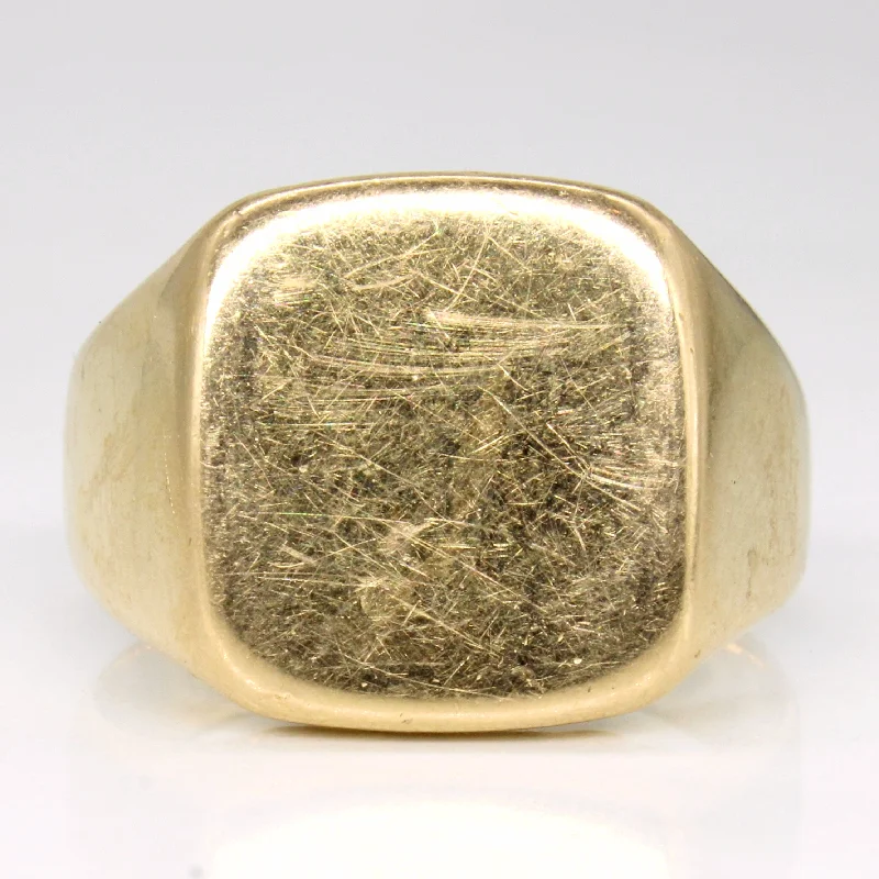 Don't Miss Out – Shop Elegant Jewelry For Less 18k Yellow Gold Square Face Ring | SZ 10 |