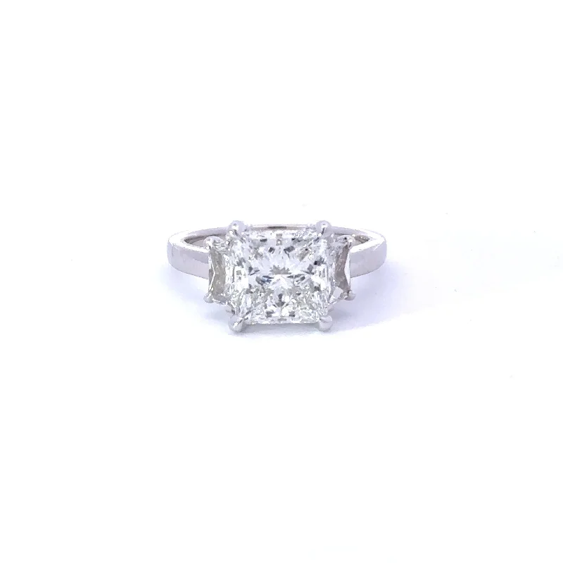 Discounted Jewelry For A Glamorous Look 3.07 Princess Lab Diamond 3-Stone Engagement Ring
