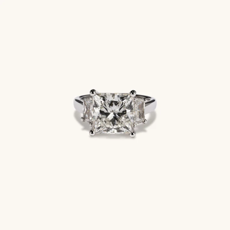 Limited-Stock Jewelry Sale – Once It's Gone, It's Gone 5.13 Princess Lab Diamond 3-Stone Engagement Ring Limited-Stock Jewelry Sale – Once It's Gone, It's Gone 5.13 Princess Lab Diamond 3-Stone Engagement Ring