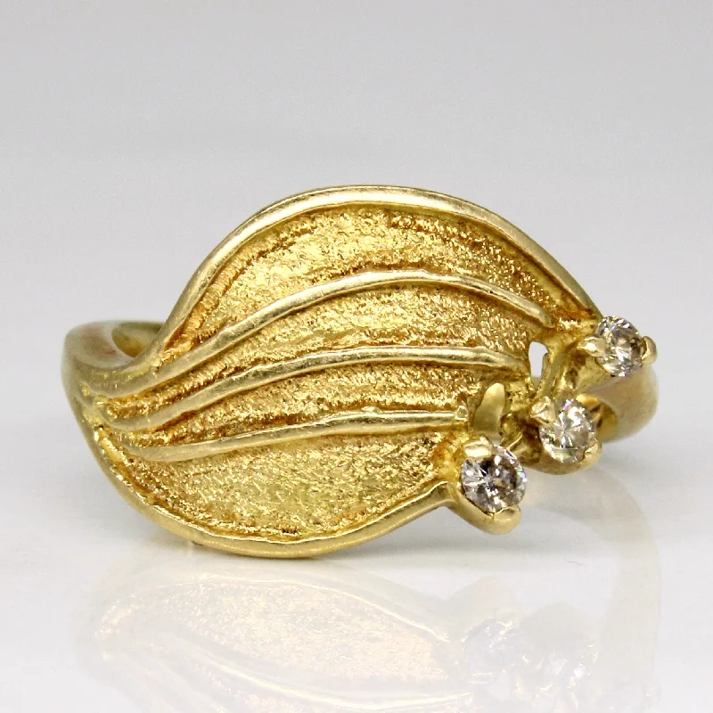 High-Quality Jewelry At A Fraction Of The Cost Abstract Three Stone Diamond Ring | 0.09ctw | SZ 5.75 | High-Quality Jewelry At A Fraction Of The Cost Abstract Three Stone Diamond Ring | 0.09ctw | SZ 5.75 |