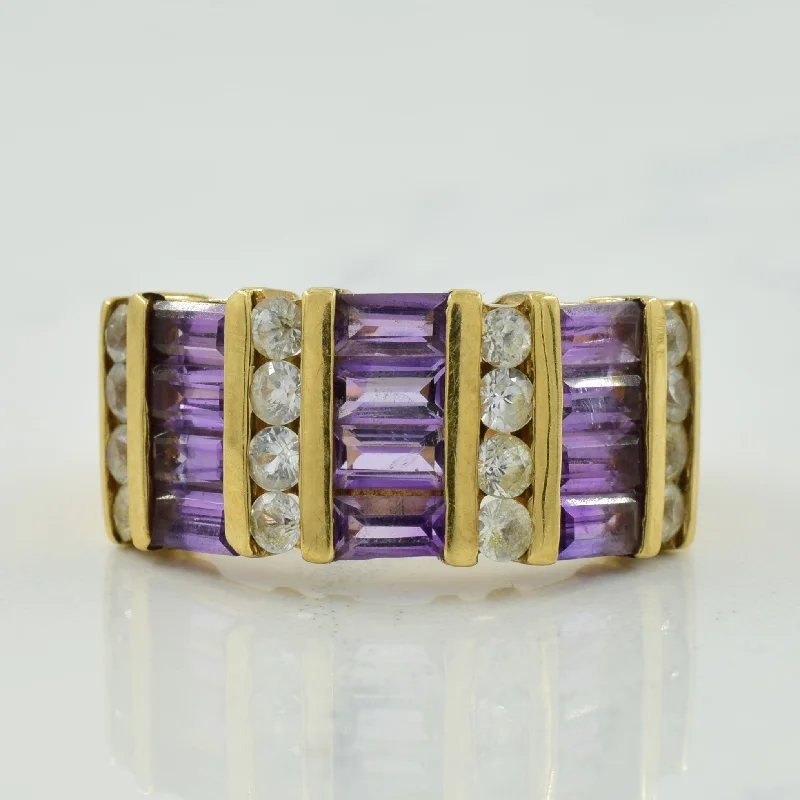 Unmissable Deals On Handmade Jewelry Collections Amethyst & White Sapphire Ring | 1.20ctw, 0.55ctw | SZ 6 | Unmissable Deals On Handmade Jewelry Collections Amethyst & White Sapphire Ring | 1.20ctw, 0.55ctw | SZ 6 |