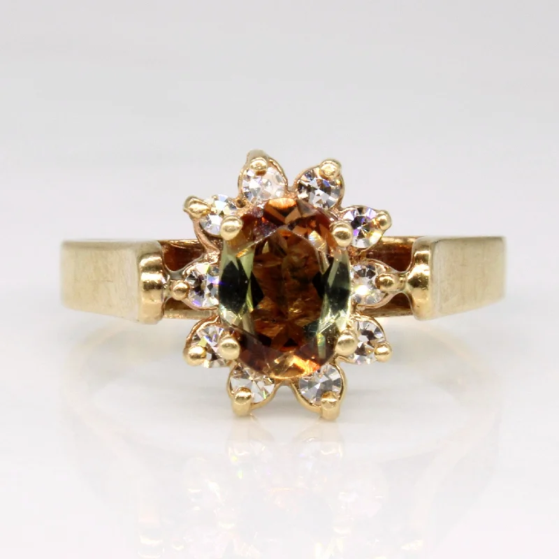Shop Stylish Jewelry Now And Save Big Andalusite & Diamond Halo Ring | 0.62ct, 0.10ctw | SZ 6.25 | Shop Stylish Jewelry Now And Save Big Andalusite & Diamond Halo Ring | 0.62ct, 0.10ctw | SZ 6.25 |