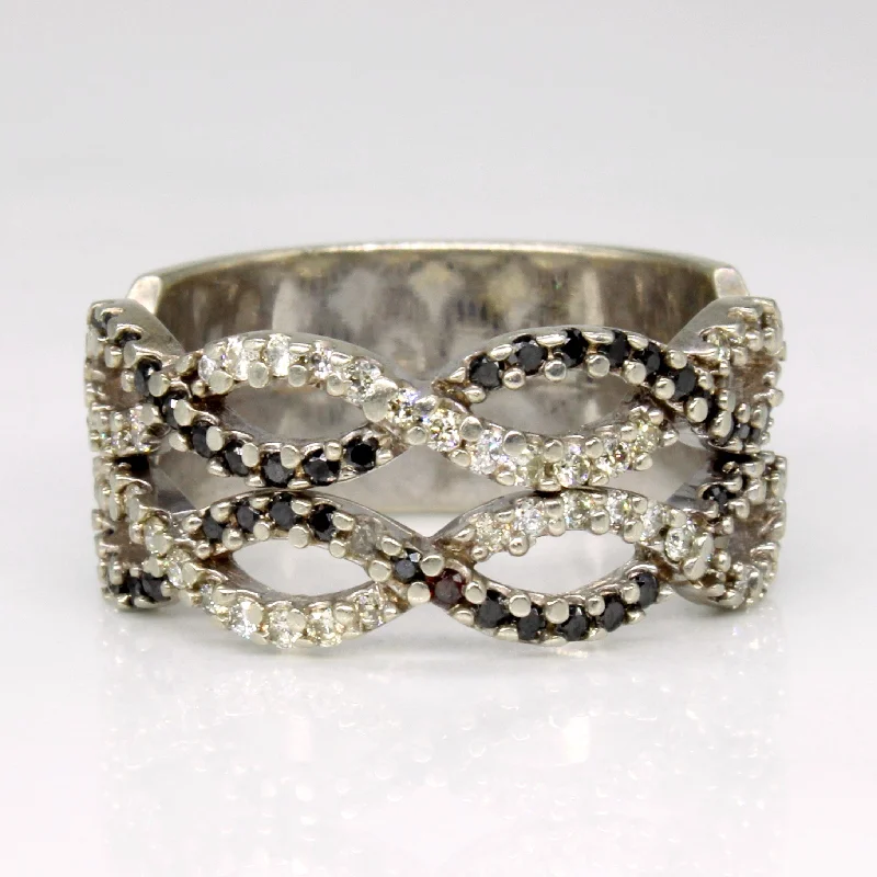 Personalized Jewelry Sale – Meaningful Gifts At Great Prices Black & White Weaving Diamond Ring | 0.24ctw, 0.24ctw | SZ 6.25 | Personalized Jewelry Sale – Meaningful Gifts At Great Prices Black & White Weaving Diamond Ring | 0.24ctw, 0.24ctw | SZ 6.25 |