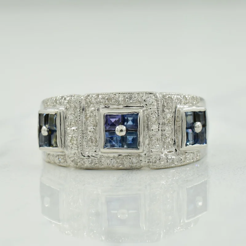 Must-Have Jewelry At Irresistible Discounts Blue Sapphire & Diamond Ring | 0.45ctw, 0.09ctw | SZ 8 |