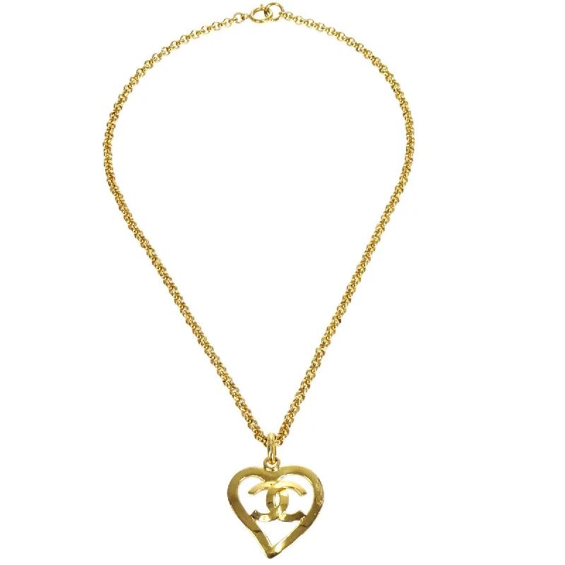 Affordable Glamour – Premium Jewelry For Less Chanel 1995 Gold CC Heart Cutout Pendant Necklace Affordable Glamour – Premium Jewelry For Less Chanel 1995 Gold CC Heart Cutout Pendant Necklace