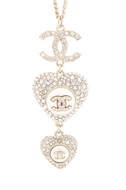 Exclusive Savings On Timeless Jewelry Pieces Chanel 2022 Crystal Heart Pendant Long Gold Necklace Exclusive Savings On Timeless Jewelry Pieces Chanel 2022 Crystal Heart Pendant Long Gold Necklace