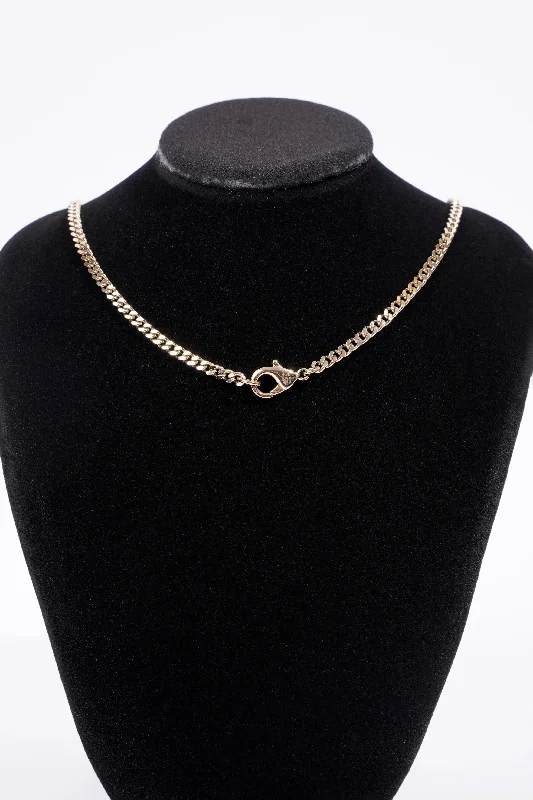 Trendy And Classic Jewelry Now At Reduced Prices Chanel CC Dog Tag Pendant Necklace Gold Finish Base Metal / Crystals 2021 Trendy And Classic Jewelry Now At Reduced Prices Chanel CC Dog Tag Pendant Necklace Gold Finish Base Metal / Crystals 2021