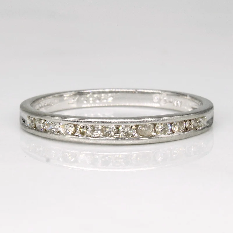 Elegant Jewelry Pieces At Unbelievable Prices Platinum Channel Set Diamond Semi-Eternity Ring | 0.06ctw | SZ 7 | Elegant Jewelry Pieces At Unbelievable Prices Platinum Channel Set Diamond Semi-Eternity Ring | 0.06ctw | SZ 7 |