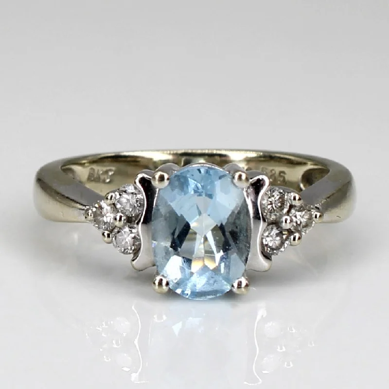 Stunning Jewelry Pieces At The Lowest Prices Ever Aquamarine Oval Cut & Diamond Ring | 0.84ct, 0.13ctw | SZ 3.75 | Stunning Jewelry Pieces At The Lowest Prices Ever Aquamarine Oval Cut & Diamond Ring | 0.84ct, 0.13ctw | SZ 3.75 |