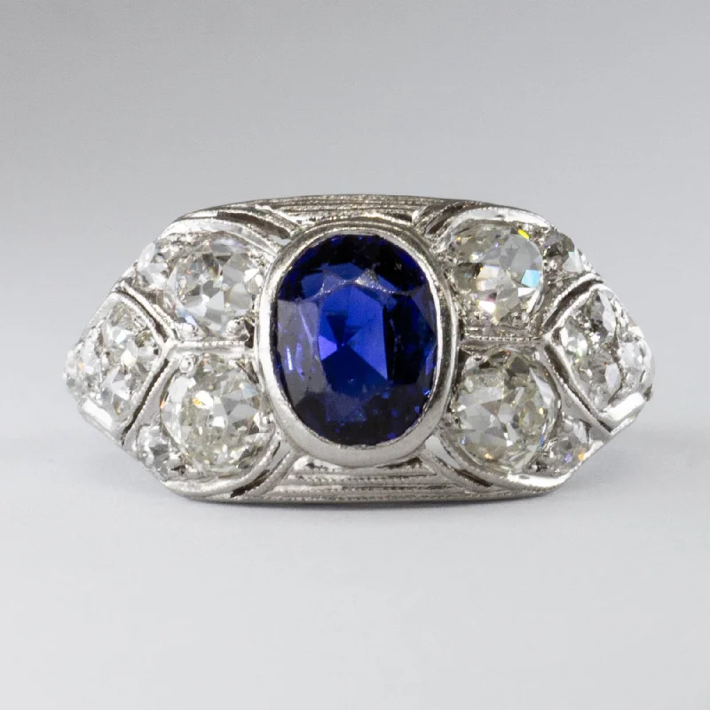 Get The Best Deals On Timeless Jewelry Pieces Art Deco Platinum Sapphire & Diamond Ring | 1.30ct | SZ 4 | Get The Best Deals On Timeless Jewelry Pieces Art Deco Platinum Sapphire & Diamond Ring | 1.30ct | SZ 4 |
