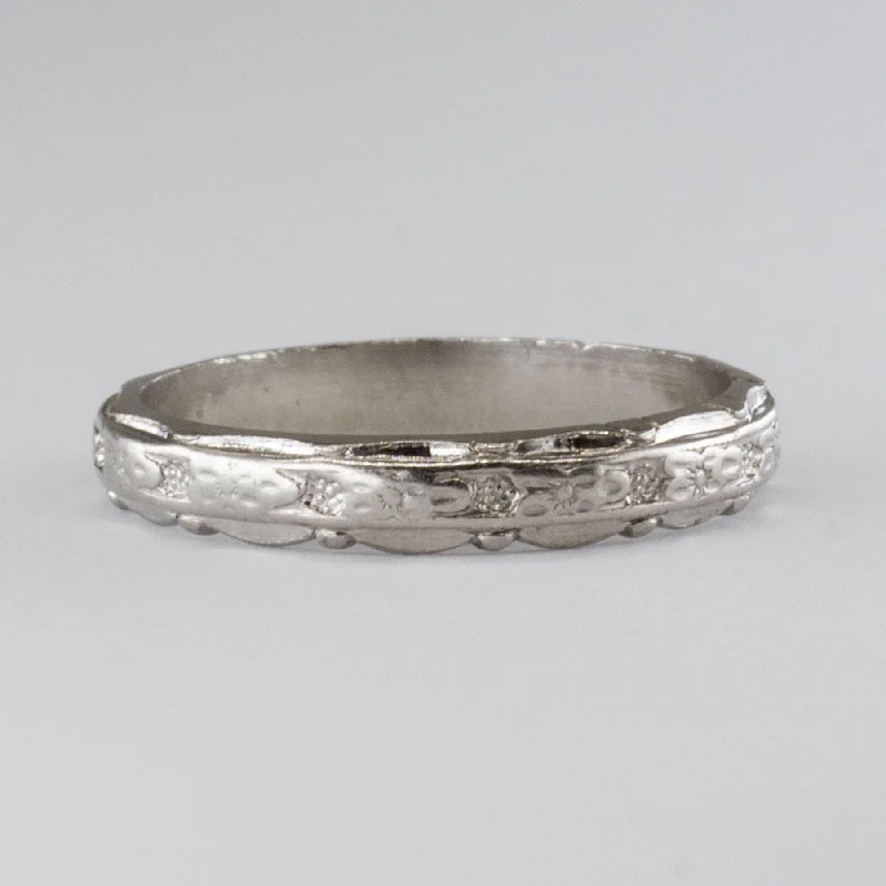 Exclusive Online Discounts On Stylish Jewelry Art Deco Platinum Band  | SZ 4.5 |