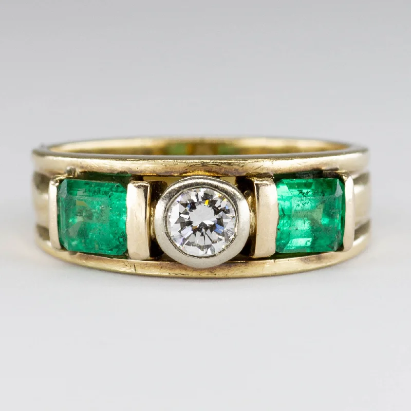 Seasonal Jewelry Sale – Upgrade Your Collection Emerald and Diamond Three Stone 14k Ring | 1.2ctw Emerald, 0.35 ctw Diamonds | SZ 8.75 Seasonal Jewelry Sale – Upgrade Your Collection Emerald and Diamond Three Stone 14k Ring | 1.2ctw Emerald, 0.35 ctw Diamonds | SZ 8.75