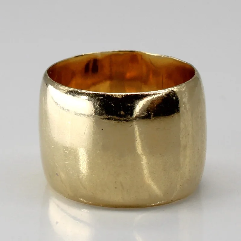 Luxury Meets Affordability – Jewelry Sale Live Now Wide Yellow Gold Cigar Band | SZ 6.5 | Luxury Meets Affordability – Jewelry Sale Live Now Wide Yellow Gold Cigar Band | SZ 6.5 |