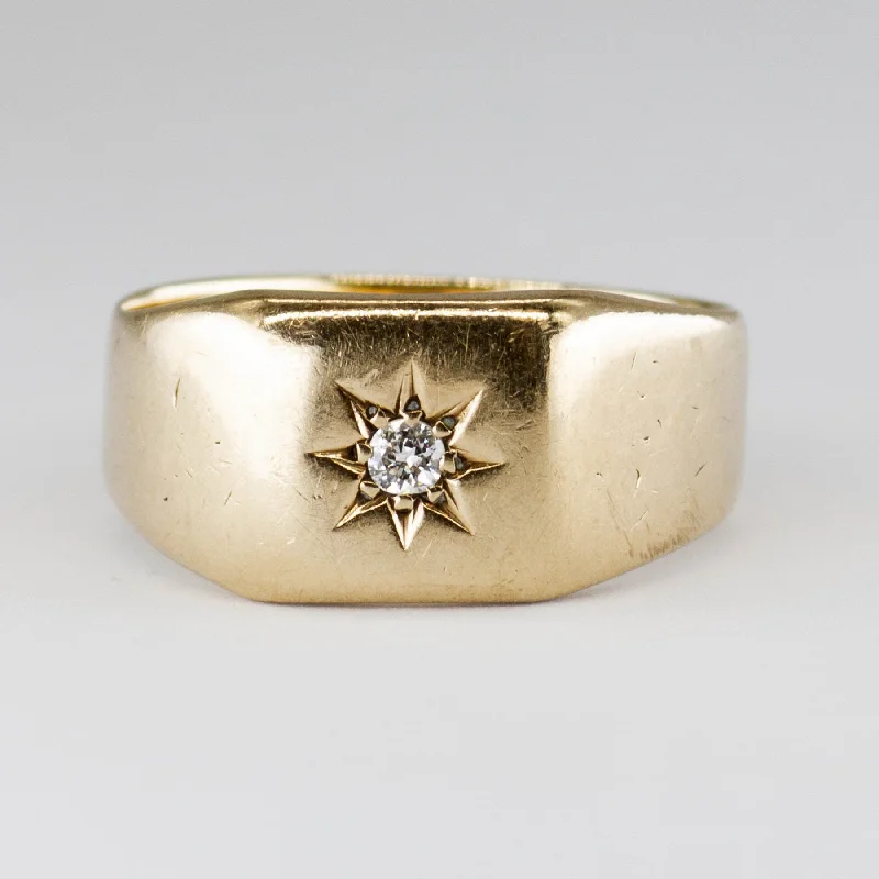 The Ultimate Jewelry Sale – Shop Premium Styles 1860 Birmingham Hallmarked Victorian Signet Old European Diamond Ring | SZ 8 |
