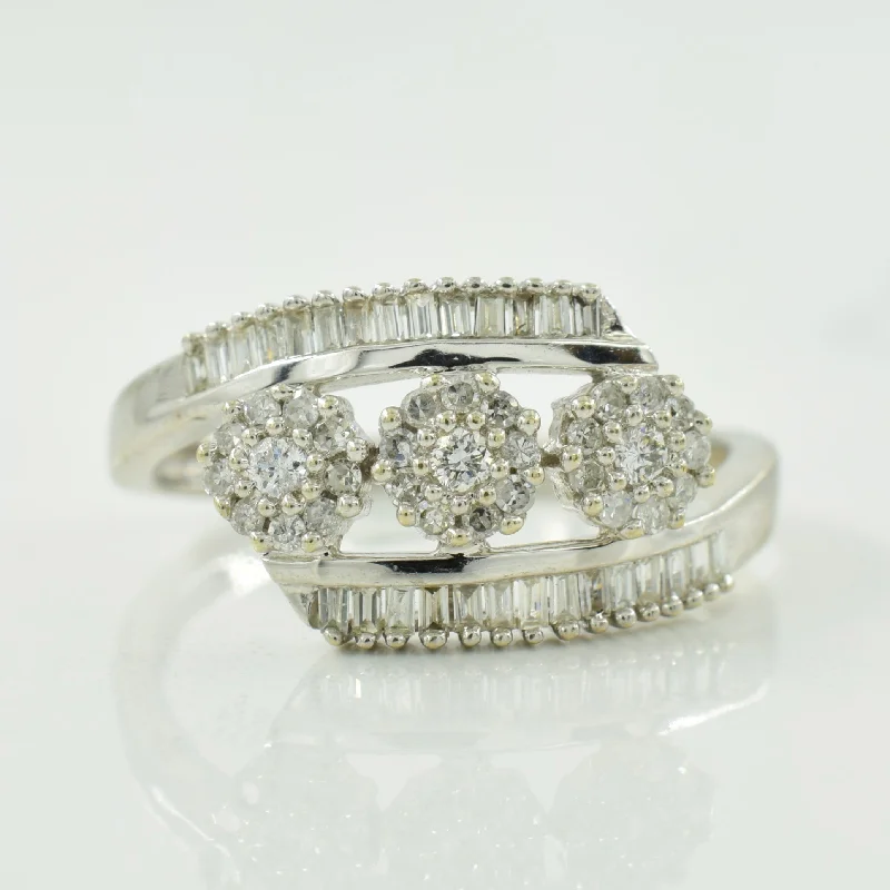Huge Savings On Premium Jewelry Styles Diamond Bypass Ring | 0.34ctw | SZ 6.5 |