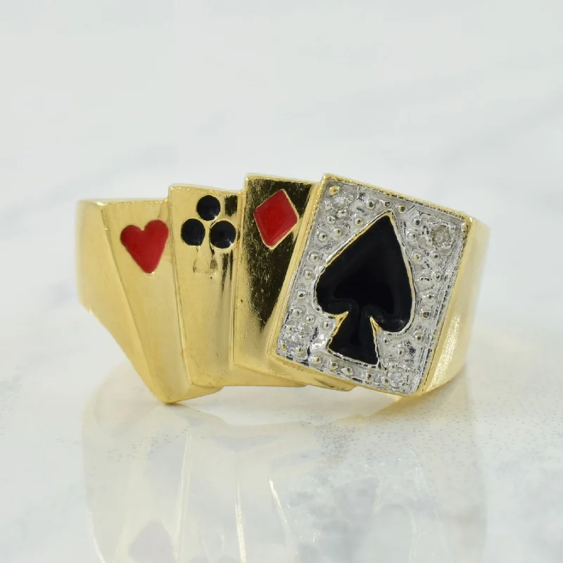 Bestselling Jewelry At Special Promotional Rates Diamond Deck of Cards Ring | 0.02ctw | SZ 9.75 | Bestselling Jewelry At Special Promotional Rates Diamond Deck of Cards Ring | 0.02ctw | SZ 9.75 |