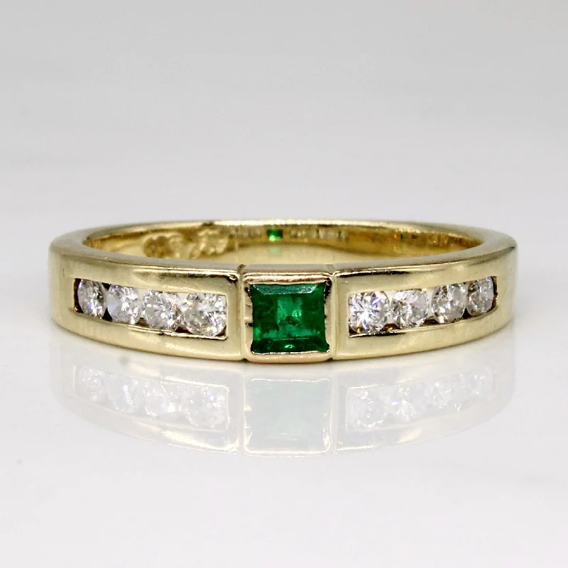 Shop Jewelry That Shines Without The High Price Diamond & Emerald Channel Set 14k Ring | 0.20ctw, 0.16ctw | SZ 5 | Shop Jewelry That Shines Without The High Price Diamond & Emerald Channel Set 14k Ring | 0.20ctw, 0.16ctw | SZ 5 |