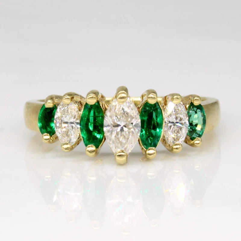 Special Jewelry Deals – Upgrade Your Collection Marquise Cut Diamond & Emerald Ring | 0.42ctw, 0.20ctw | SZ 5 |