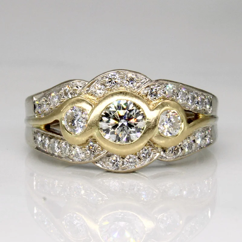 Exclusive Gemstone Jewelry At Special Prices Diamond Halo Swirl 14k Ring | 0.50ct, 0.59ctw | SZ 10 | Exclusive Gemstone Jewelry At Special Prices Diamond Halo Swirl 14k Ring | 0.50ct, 0.59ctw | SZ 10 |