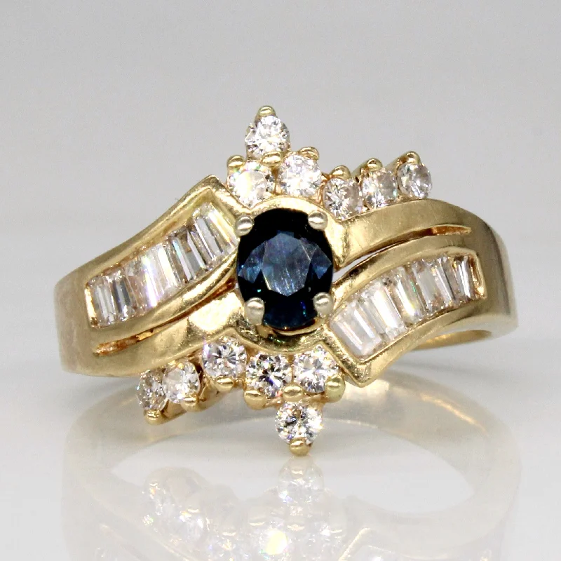 Timeless Elegance At Unbelievable Discounts Diamond & Sapphire Waterfall Ring | 0.96ctw, 0.46ct | SZ 7.25 | Timeless Elegance At Unbelievable Discounts Diamond & Sapphire Waterfall Ring | 0.96ctw, 0.46ct | SZ 7.25 |