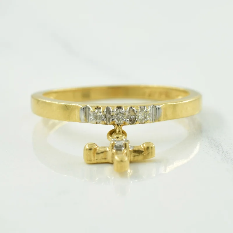 Discover Unique Jewelry With Special Limited-Time Offers Diamond with Cross Ring | 0.05ctw | SZ 6.75 |