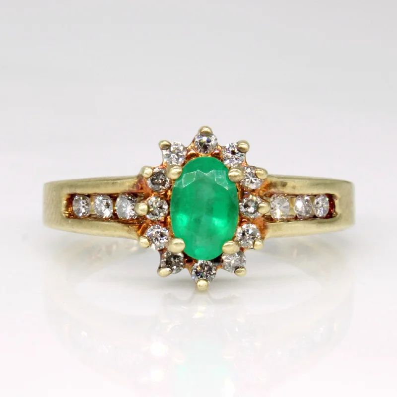 Trending Jewelry Styles Now At Limited-Time Discounts Emerald & Diamond Halo Ring | 0.50ct, 0.18ctw | SZ 6.75 | Trending Jewelry Styles Now At Limited-Time Discounts Emerald & Diamond Halo Ring | 0.50ct, 0.18ctw | SZ 6.75 |