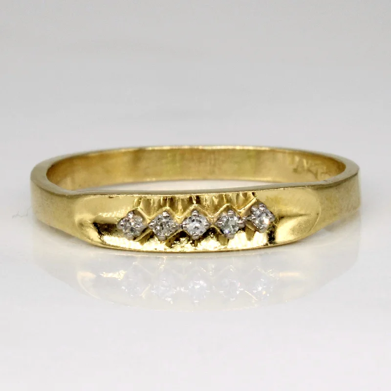 Elegant Jewelry Styles At Budget-Friendly Prices Five Stone Diamond Ring | 0.05ctw | SZ 9.75 | Elegant Jewelry Styles At Budget-Friendly Prices Five Stone Diamond Ring | 0.05ctw | SZ 9.75 |