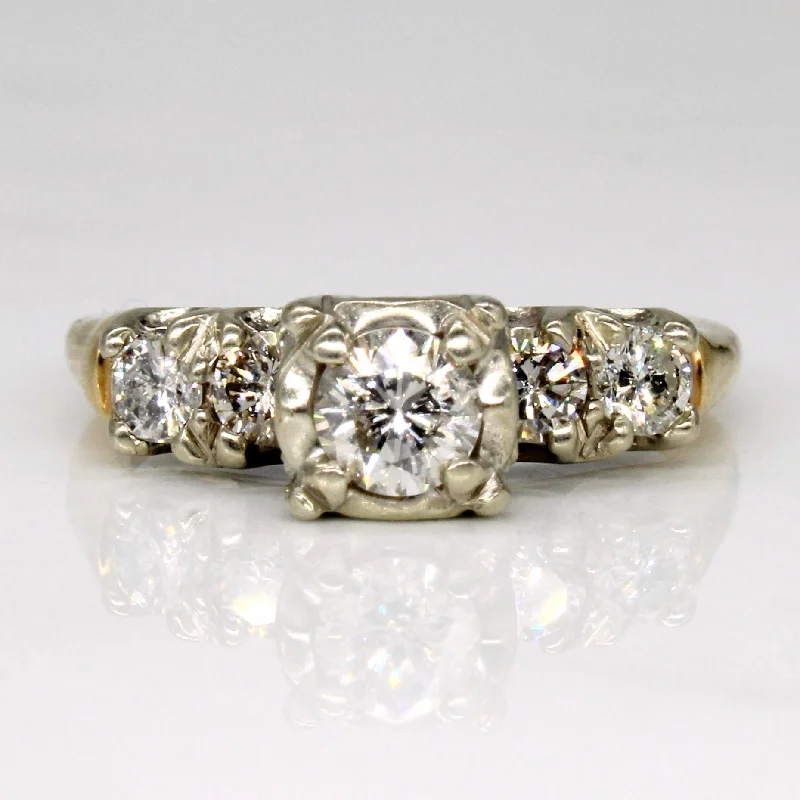 Handcrafted Beauty At Affordable Prices Illusion Set Diamond Five Stone 14k Ring | 0.37ct, 0.4ctw | SZ 6 | Handcrafted Beauty At Affordable Prices Illusion Set Diamond Five Stone 14k Ring | 0.37ct, 0.4ctw | SZ 6 |
