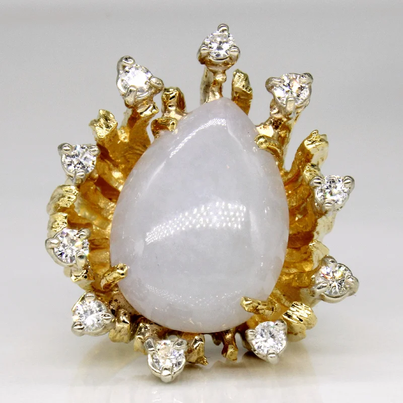 Exclusive Jewelry Sale – Shine For Less Jadeite & Diamond Cocktail Ring | 10.20ct, 0.40ctw | SZ 6 | Exclusive Jewelry Sale – Shine For Less Jadeite & Diamond Cocktail Ring | 10.20ct, 0.40ctw | SZ 6 |