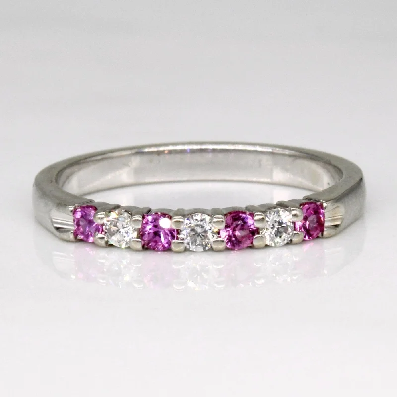Fashion-Forward Jewelry At Incredible Prices 'Kuber' Pink Sapphire & Diamond Ring | 0.13ctw, 0.09ctw | SZ 5.75 | Fashion-Forward Jewelry At Incredible Prices 'Kuber' Pink Sapphire & Diamond Ring | 0.13ctw, 0.09ctw | SZ 5.75 |