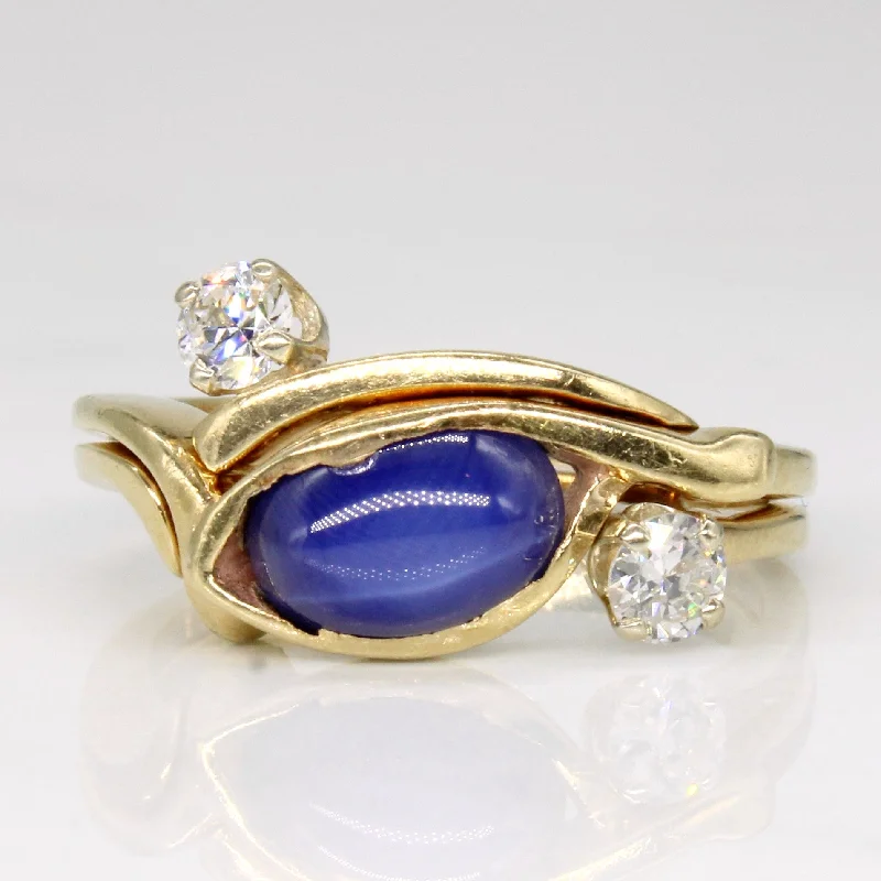 Glamorous Jewelry, Glamorous Deals – Shop Now Synthetic Blue Star Sapphire & Diamond Cocktail 14k Ring | 1.20ct, 0.27ctw | SZ 6 | Glamorous Jewelry, Glamorous Deals – Shop Now Synthetic Blue Star Sapphire & Diamond Cocktail 14k Ring | 1.20ct, 0.27ctw | SZ 6 |