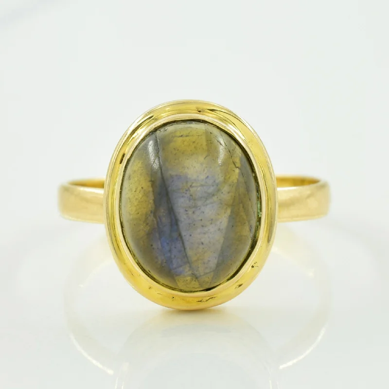 Luxury Handcrafted Jewelry For Elegant Looks Labradorite Cocktail Ring | 5.00ct | SZ 8 |