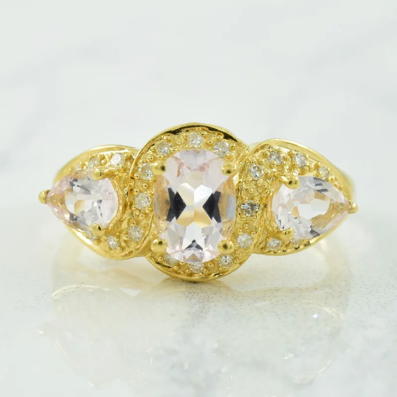 Premium Jewelry Now Available At Special Discounts Morganite & Diamond Ring | 1.20ctw, 0.14ctw | SZ 8 | Premium Jewelry Now Available At Special Discounts Morganite & Diamond Ring | 1.20ctw, 0.14ctw | SZ 8 |